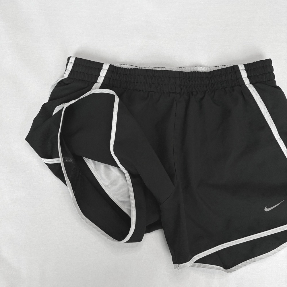 Nike Dri-FIT Shorts Black White Women's Size Small 3.75 Inch Inseam - Picture 3 of 10